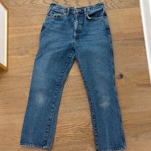 Agolde Women's Straight Leg Jeans in Medium Blue